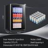imageAntarctic Star Beverage Refrigerator Cooler68 Can 16 Bottle Mini Fridge for Soda Beer Wine ChampagneGlass Door Drink Dispenser Knob Controlfor Home and Bar17CuFtBlackBlack