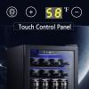 imageAntarctic Star Beverage Refrigerator Cooler68 Can 16 Bottle Mini Fridge for Soda Beer Wine ChampagneGlass Door Drink Dispenser Knob Controlfor Home and Bar17CuFtBlackBlack