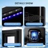 imageAntarctic Star Beverage Refrigerator Cooler68 Can 16 Bottle Mini Fridge for Soda Beer Wine ChampagneGlass Door Drink Dispenser Knob Controlfor Home and Bar17CuFtBlackBlack