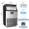 imageAntarctic Star Commercial Crescent Ice Makers Machine Stainless Steel Makers 120 Lbs24H with 265 Pounds Storage Capacity Crescent Ice Cubes Freestanding PartyBarRestaurantCrescent Ice120Lbs24H