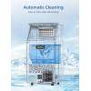 imageAntarctic Star Commercial Ice Maker 100lbs24H Under Counter Freestanding Ice Machines with 33lbs Storage Stainless Steel Self Cleaning Ice Makers for HomeBarRestaurantOutdoor
