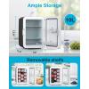 imageAntarctic Star Compact Mini Fridge 10L Portable Small Refrigerator 26 Gal Mini Fridge with ACDC Adapters Small Cosmetics Cooler for Beverage Food Makeup Bedroom Office Dorm BlackBlack