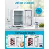 imageAntarctic Star Compact Mini Fridge 10L Portable Small Refrigerator 26 Gal Mini Fridge with ACDC Adapters Small Cosmetics Cooler for Beverage Food Makeup Bedroom Office Dorm BlackWhite