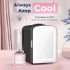 imageAntarctic Star Compact Refrigerator Portable Mini Fridge Skin Care 4L Capacity6 Cans for Bedroom Car Office ampamp Dorm Small Cooler for Cosmetics Beverage and Food BlackBlack Mirror
