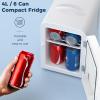imageAntarctic Star Compact Refrigerator Portable Mini Fridge Skin Care 4L Capacity6 Cans for Bedroom Car Office ampamp Dorm Small Cooler for Cosmetics Beverage and Food BlackWhite Mirror