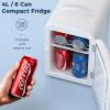 imageAntarctic Star Compact Refrigerator Portable Mini Fridge Skin Care 4L Capacity6 Cans for Bedroom Car Office ampamp Dorm Small Cooler for Cosmetics Beverage and Food BlackWhite