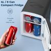 imageAntarctic Star Compact Refrigerator Portable Mini Fridge Skin Care 4L Capacity6 Cans for Bedroom Car Office ampamp Dorm Small Cooler for Cosmetics Beverage and Food BlackBlack Mirror