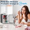 imageAntarctic Star Compact Refrigerator Portable Mini Fridge Skin Care 4L Capacity6 Cans for Bedroom Car Office ampamp Dorm Small Cooler for Cosmetics Beverage and Food BlackBlack Mirror