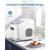 imageAntarctic Star Countertop Ice Maker Machine with Handle 2 Size Ice Cube 9 Cubes Ready in 6 Mins 26lbs24Hrs SelfCleaning Portable Ice Maker wBasket and Scoop for HomeKitchenCampingRV WhiteZ5812KWhite