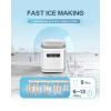 imageAntarctic Star Countertop Ice Maker Machine with Handle 2 Size Ice Cube 9 Cubes Ready in 6 Mins 26lbs24Hrs SelfCleaning Portable Ice Maker wBasket and Scoop for HomeKitchenCampingRV WhiteWhite
