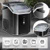 imageAntarctic Star Countertop Ice Maker Portable Ice Machine AutomaticCleaning Ice Makers 34Lbs24H Pebble Portable Ice Machine with Ice Scoop for Home Kitchen Bar Party GreyBLACK
