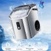 imageAntarctic Star Countertop Ice Maker Portable Ice Machine AutomaticCleaning Ice Makers 34Lbs24H Pebble Portable Ice Machine with Ice Scoop for Home Kitchen Bar Party GreySILVER