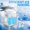 imageAntarctic Star Countertop Ice Maker Portable Ice Machine AutomaticCleaning Ice Makers 34Lbs24H Pebble Portable Ice Machine with Ice Scoop for Home Kitchen Bar Party GreySILVER