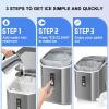 imageAntarctic Star Countertop Ice Maker Portable Ice Machine AutomaticCleaning Ice Makers 34Lbs24H Pebble Portable Ice Machine with Ice Scoop for Home Kitchen Bar Party GreyGREY