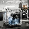 imageAntarctic Star Countertop Ice Maker Portable Ice Machine with Carry Handle 28Lbs24H 2 Sizes Bullet Ice 24H Timing 9 Cubes in 6 Mins OfficeKitchenBar WhiteWHITE