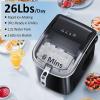imageAntarctic Star Countertop Ice Maker Portable Ice Machine with HandleBullet Ice AutomaticCleaning Ice Makers 26Lbs24H 9 Ice Cubes Ready in 6 Mins for Home Kitchen Bar Party BlackBlack