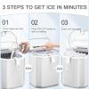 imageAntarctic Star Countertop Ice Maker SL Bullet Ice 28lbsDay 9 Ice Cubes in 6 Mins Portable Ice Machine with Ice Scoop and Handle SelfCleaning OneClick Operation for Kitchen Office Home White