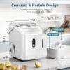 imageAntarctic Star Countertop Ice Maker with Soft Chewable Pellet Ice 34lbs24Hrs OneClick Operation SelfCleaning Portable Ice Machine with Ice Scoop for KitchenOfficeBarRV Grey13x12x9