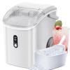 imageAntarctic Star Countertop Ice Maker with Soft Chewable Pellet Ice 34lbs24Hrs OneClick Operation SelfCleaning Portable Ice Machine with Ice Scoop for KitchenOfficeBarRV Grey13x12x9