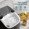 imageAntarctic Star Countertop Ice Maker with Soft Chewable Pellet Ice 34lbs24Hrs OneClick Operation SelfCleaning Portable Ice Machine with Ice Scoop for KitchenOfficeBarRV Grey13x12x9