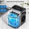 imageAntarctic Star Ice Maker Countertop Portable Ice Machine with Carry Handle 26Lbs 24H 9 Cubes Ready in 6 Mins SelfCleaning with Ice Scoop ampamp Basket for KitchenOfficePartyStainless Steel Black