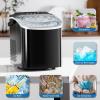 imageAntarctic Star Ice Maker Countertop Portable Ice Machine with Carry Handle 26Lbs 24H 9 Cubes Ready in 6 Mins SelfCleaning with Ice Scoop ampamp Basket for KitchenOfficePartyStainless Steel Black