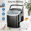 imageAntarctic Star Ice Maker Countertop Portable Ice Machine with Carry Handle 26Lbs 24H 9 Cubes Ready in 6 Mins SelfCleaning with Ice Scoop ampamp Basket for KitchenOfficePartyStainless Steel Black