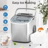 imageAntarctic Star Ice Maker Countertop Portable Ice Machine with Carry Handle 26Lbs Per Day 9 Cubes Ready in 6 Mins SelfCleaning Ice Makers with Ice Scoop and Basket for KitchenOfficeParty Grey
