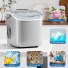 imageAntarctic Star Ice Maker Countertop Portable Ice Machine with Carry Handle 26Lbs Per Day 9 Cubes Ready in 6 Mins SelfCleaning Ice Makers with Ice Scoop and Basket for KitchenOfficeParty Grey