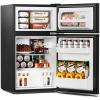 imageAntarctic Star Mini Compact Refrigerator 32 CuFt Separate Freezer Double 2Door Adjustable Removable Shelves for ApartmentDormOfficeBLACKBLACK
