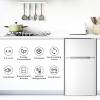 imageAntarctic Star Mini Compact Refrigerator 32 CuFt Separate Freezer Double 2Door Adjustable Removable Shelves for ApartmentDormOfficeBLACKWHITE