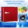 imageAntarctic Star Mini Upright Freezer 23 cuft Compact freezer with Removable Shelves and Adjustable Thermostatfor HomeKitchenOfficeBlackRED