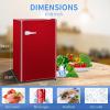 imageAntarctic Star Mini Upright Freezer 23 cuft Compact freezer with Removable Shelves and Adjustable Thermostatfor HomeKitchenOfficeBlackRED