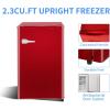 imageAntarctic Star Mini Upright Freezer 23 cuft Compact freezer with Removable Shelves and Adjustable Thermostatfor HomeKitchenOfficeBlackRED