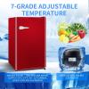 imageAntarctic Star Mini Upright Freezer 23 cuft Compact freezer with Removable Shelves and Adjustable Thermostatfor HomeKitchenOfficeBlackRED