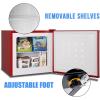 imageAntarctic Star Mini Upright Freezer 23 cuft Compact freezer with Removable Shelves and Adjustable Thermostatfor HomeKitchenOfficeBlackRED