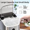imageAntarctic Star Nugget Countertop Ice Maker with Soft Chewable Ice 34Lbs24H Pebble Portable Ice Machine with Ice Scoop SelfCleaning One Button Operation for KitchenOffice Stainless Steel Silver