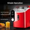 imageAntarctic Star Nugget Ice Maker Countertop with Soft Chewable Ice Portable Sonic Ice Maker with Basket and Scoop Removable Top Cover AutoCleaning for HomePartyRVCamping Stainless Steel SilverRed