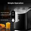 imageAntarctic Star Nugget Ice Maker Countertop with Soft Chewable Ice Portable Sonic Ice Maker with Basket and Scoop Removable Top Cover AutoCleaning for HomePartyRVCamping Stainless Steel SilverStainless Steel Black