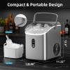 imageAntarctic Star Nugget Ice Maker Countertop with Soft Chewable Ice Portable Sonic Ice Maker with Basket and Scoop Removable Top Cover AutoCleaning for HomePartyRVCamping Stainless Steel SilverGrey