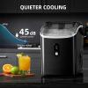 imageAntarctic Star Nugget Ice Maker Countertop with Soft Chewable Ice Portable Sonic Ice Maker with Basket and Scoop Removable Top Cover AutoCleaning for HomePartyRVCamping Stainless Steel SilverStainless Steel Black