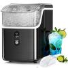 imageAntarctic Star Nugget Ice Maker Countertop with Soft Chewable Ice Portable Sonic Ice Maker with Basket and Scoop Removable Top Cover AutoCleaning for HomePartyRVCamping Stainless Steel SilverStainless Steel Black