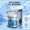 imageAntarctic Star Nugget Ice Maker CountertopReady in 6 Mins 36Lbs Every 24H SelfCleaning One Button Operationfor HomeKitchenCampingRV BlackSilver