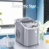 imageAntarctic Star Nugget Ice Makers Countertop Pebble Ice Machine with Chewable Pellet Ice 34Lbs24H SelfCleaning Sonic Ice OneClick Operation for KitchenOffice Stainless Steel BlackStainless Steel Red