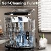 imageAntarctic Star Nugget Ice Makers Countertop Pebble Ice Machine with Chewable Pellet Ice 34Lbs24H SelfCleaning Sonic Ice OneClick Operation for KitchenOffice Stainless Steel BlackSilver