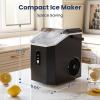 imageAntarctic Star Nugget Ice Makers Countertop with SelfCleaning 35lbs24H Portable Sonic Ice Maker Machine with HandleBasketScoop for Home Kitchen Office CampingStainless Steel SilverBlack