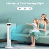 imageAntarctic Star Tower Fan Portable Electric Oscillating Fan Quiet Cooling Remote Control Standing Bladeless Floor Fans 3 Speeds Wind Modes Timer Bedroom Office 43 inch WhiteWhite