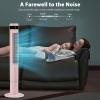 imageAntarctic Star Tower Fan Portable Electric Oscillating Fan Quiet Cooling Remote Control Standing Bladeless Floor Fans 3 Speeds Wind Modes Timer Bedroom Office 43 inch WhitePink