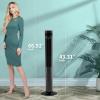imageAntarctic Star Tower Fan Portable Electric Oscillating Fan Quiet Cooling Remote Control Standing Bladeless Floor Fans 3 Speeds Wind Modes Timer Bedroom Office 43 inch WhiteBlack