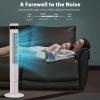 imageAntarctic Star Tower Fan Portable Electric Oscillating Fan Quiet Cooling Remote Control Standing Bladeless Floor Fans 3 Speeds Wind Modes Timer Bedroom Office 43 inch WhiteWhite
